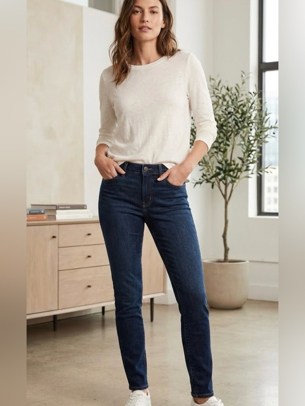 Old Navy Dark Blue Women's Slim Jeans Size 8L